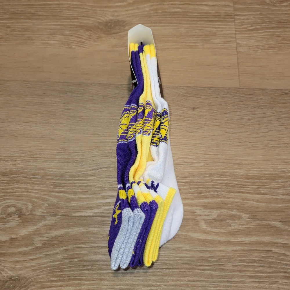 NBA Los Angeles Lakers Mens Low Cut Socks 3 Pair Size 6-12 New